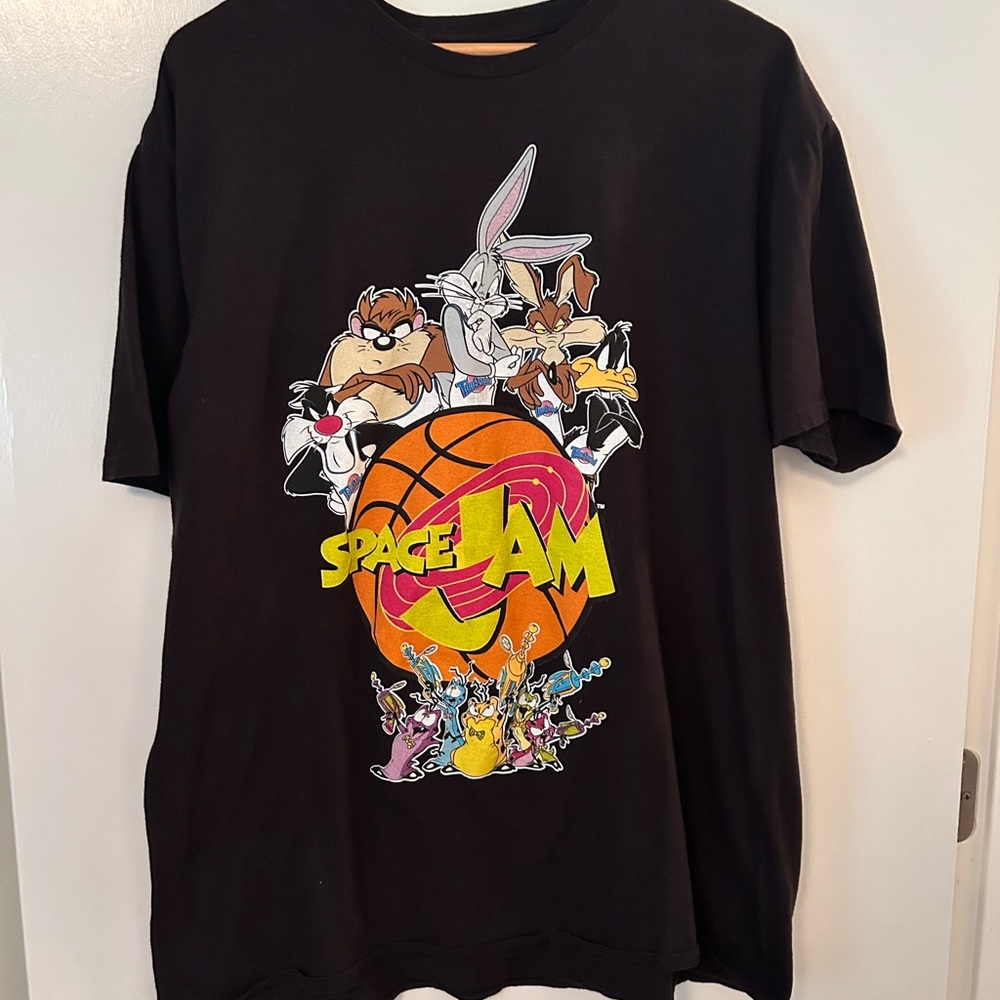 Vintage 90s Y2K Space Jam cartoon graphic T-shirt, men’s size XXL